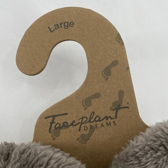 Faceplant Dreams Paw Print Footsies Slippers Size Large NEW - Picture 5 of 6